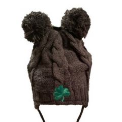 Wee Pom Pom Ears Aran Cap